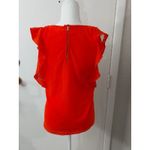 Mystree  Orange Embroidered Flutter Sleeve Blouse S Corporate Siren Dopamine Twee Photo 1
