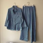Miss Elaine Pajamas 2 Piece Set Blue Paisley And Geometric Print Size M Size M Photo 1