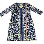 Gretchen Scott  Jersey Border Town-Wildcat Navy 3/4 Sleeves Short Dress XS Photo 3