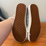 Vans  Old‎ Skool Lace Up Sneaker Blue White Black Checkerboard Suede Toe Skate W8 Photo 2