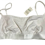 Aerie NWT American Eagle White Unlined Adjustable Strap Scoop Neck Bralette Med Photo 0