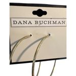 Dana Buchman Gold Tone Large Hoop Earrings Leverback Simple 2" New on Card Photo 2