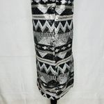 One Clothing One Love Clothing Sequin V-Neck Minidress Aztec Silver Black Gold Women's Sz M Photo 5