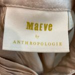 Maeve  by Anthropologie Sleeveless High Neck Shimmery Ivory Gold Top Photo 6
