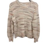 Madewell Space-Dyed Canton Pullover Crew Neck Sweater Size Medium Cozy Preppy Photo 3