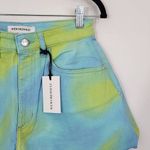 We Wore What  Tie-Dye Denim Cut Off Shorts NWT Size 26 Revolve jean shorts Photo 3