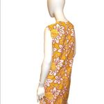Vintage 70s Floral V Neckline Shift Dress Yellow Medium Women, Vintage Clothes Photo 1