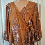 Maurice's  Sz 1X Floral Wrap Blouse Photo 1