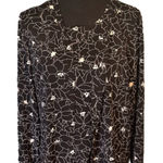 Worthington Petite Black Floral Two-Piece Set – Size L Photo 0