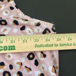 Massini  plus size 2X sleeveless pink leopard print pleated shoulder womens blous Photo 5