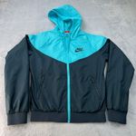 Nike  Sportswear Women Windrunner Hooded Jacket Turquoise/Black Small 545908-412‎ Photo 1