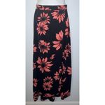 Forever 21 Black Maxi Skirt Orange Sunflower Florals Small Photo 1