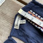 Monteau Los Angeles Woven Boho Hippie Tank Flowy Embroidered Navy Small Photo 6