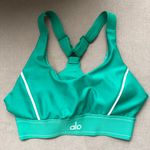 Alo Yoga Airlift Suit Up Bra Spruce Green/White S Photo 5