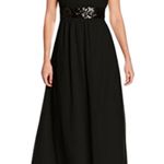 CooBee Formal Evening Gown Womens 4 Black Maxi Dress Sequin Wedding Party Photo 3