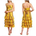 La Maison Talulah Strapless Imperial Midi Dress Size‎ XS Yellow Photo 6