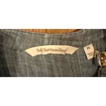 Soft Surroundings Petites Tunic Dress PL Gray Gold Embroidery V-Neck Photo 5