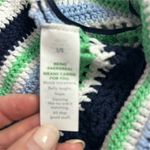 Aerie  Women's L Multicolor Striped Crochet Halter Crop Top Summer y2k Photo 3