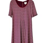 Anthropologie  Maeve Dora Large Shirt Dress Red Textured Lined Photo 1