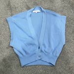 ❤️Sleeveless tank crop blue periwinkle cardigan❤️ Size M Photo 0