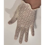 Vintage Ivory White Lace Sheer Short Stretch Gloves Romantic Feminine Cottage Photo 1