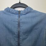 Bodycon Denim Cutout Above Knee Dress Puff Sleeves Size Large Blue Photo 6