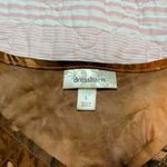 Dress Barn Brown Glitter Fairy Boho Floral asymmetrical 3/4 sleeves blouse - large Photo 2