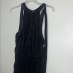 A New Day New Elegant Black High neck Halter Velvet Straight leg Jumpsuit Large Photo 1