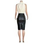Norma Kamali Faux Leather Straight Skirt, Black, XS Photo 9
