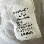 Rosemarine Floral Silk Blouse Size L Flowy Bubble Hem Tie Neckline Romantic White Size L Photo 2