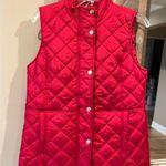 kim rogers Red Jacket Vest Quilted  Snaps Zips Womens Small Photo 0