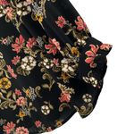 Premise  Black Floral Blouse Long Sleeve Ruffle Flowy Tunic Top Size 1X Photo 4