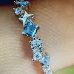 Antian Accessories™ 925 Sterling Silver Star & Blue CZ Ring Photo 1