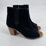 Toms Black Peep-Toe Booties — Size 9 Photo 1