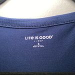 Life is Good Navy Blue Floral Sleep Shirt Tee Stretchy Pajama Women's size Small Photo 1