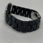 Relic  women watch silver black toned 35mm round case rhinestones WR running Photo 3