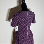 LuLaRoe Amelia Fit & Flare Dress Rough Diamond Burgundy Dress NWT Size Small Photo 4