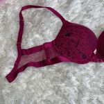 Victoria's Secret  Deep Pink Very Sexy Pushup Underwire Bra Sz 32C Photo 6