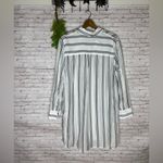 Summersalt  Black and White Vertical Striped Tunic Blouse Photo 4