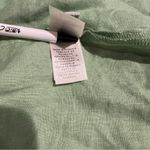 Women’s Apanage Loose Flax Linen Jacket Green Ruffle Blazer Cardigan Medium Fit Photo 5