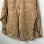 Black Label by CEST TOI Denim Button Down Acid Wash SHACKET Frayed Hem Medium Photo 6