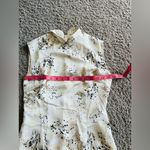 Cream and black floral silk Dress with unique Boho touch Photo 8