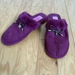 Kate Spade New York Plum Purple Faux Fur Luxury Mob Wife Slippers Slides sz 7 Photo 1