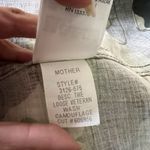 Mother Shirt Womens XS Green Linen Lyocell Camouflage Loose Veteran Button Up Photo 8