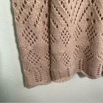 Loft  Crewneck Sweater Light Pink Loose Knit Photo 5