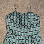 Farm Rio  Honolulu Jumpsuit Wide Leg Floral Border Sleeveless Green XS Photo 3