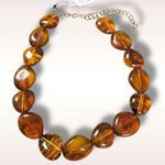 Free People  Wasted Youth Choker Necklace in Amber NWT Bohemian Retro Chunky Photo 6