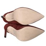 ASOS Burgundy suede pointed toe stiletto ankle boots with cowgirl design size 6 Photo 8