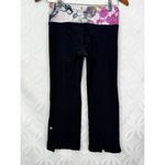 Lululemon  Tadasana Slit Crop Yoga Black‎ Legging Size 4 Photo 3