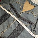 Denim Studded Jean Jacket Black Lace Gordon James festival Coastal Denim Jacket Blue Size L Photo 6